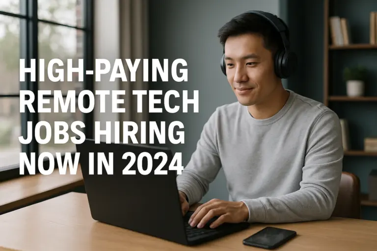 High-Paying Remote Tech Jobs Hiring Now in 2024
