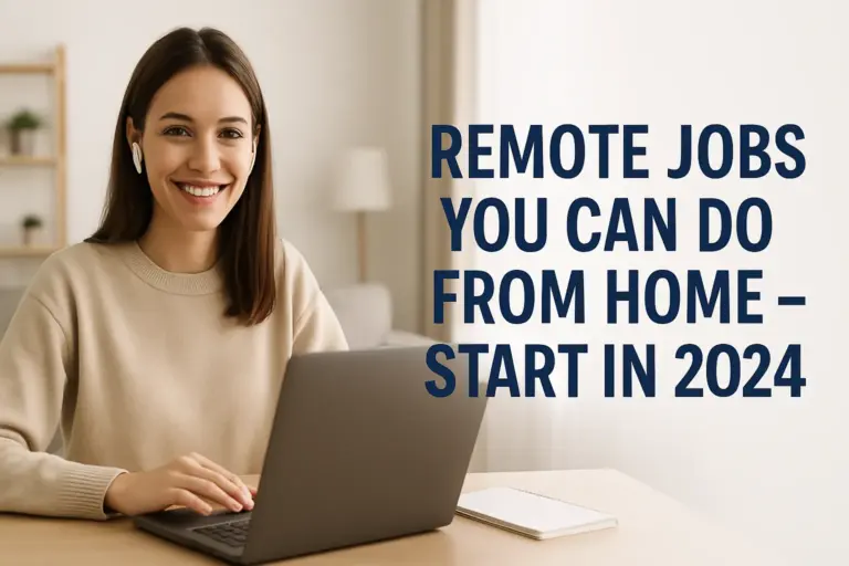 Remote Jobs You Can Do from Home – Start in 2024